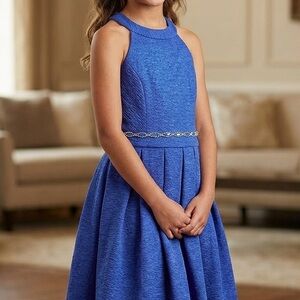 Blink Blank Jeweled Dress With Back Bow